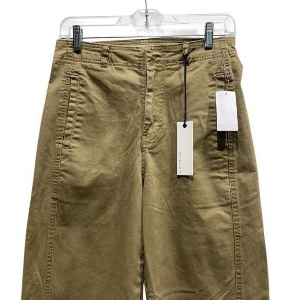 Habitual High Rise Wide Leg Army Green Pants HNM02107B Womens Size 2/26 NEW - Picture 4 of 14